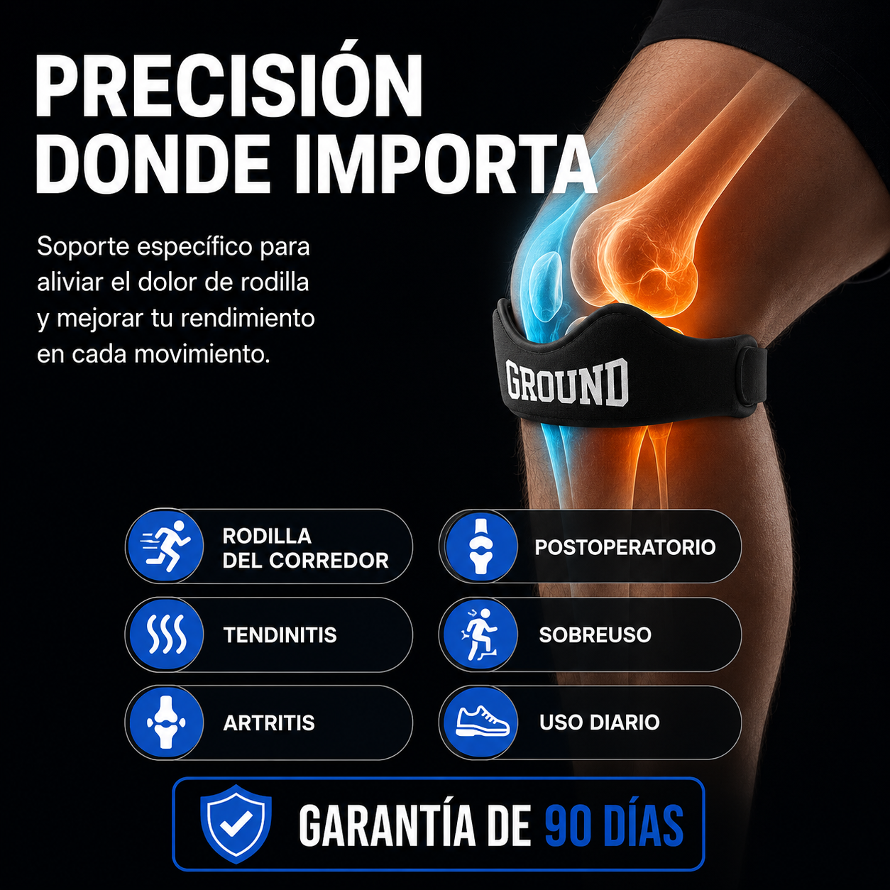 GROUND FLEX® | Rodillera de Soporte Articular
