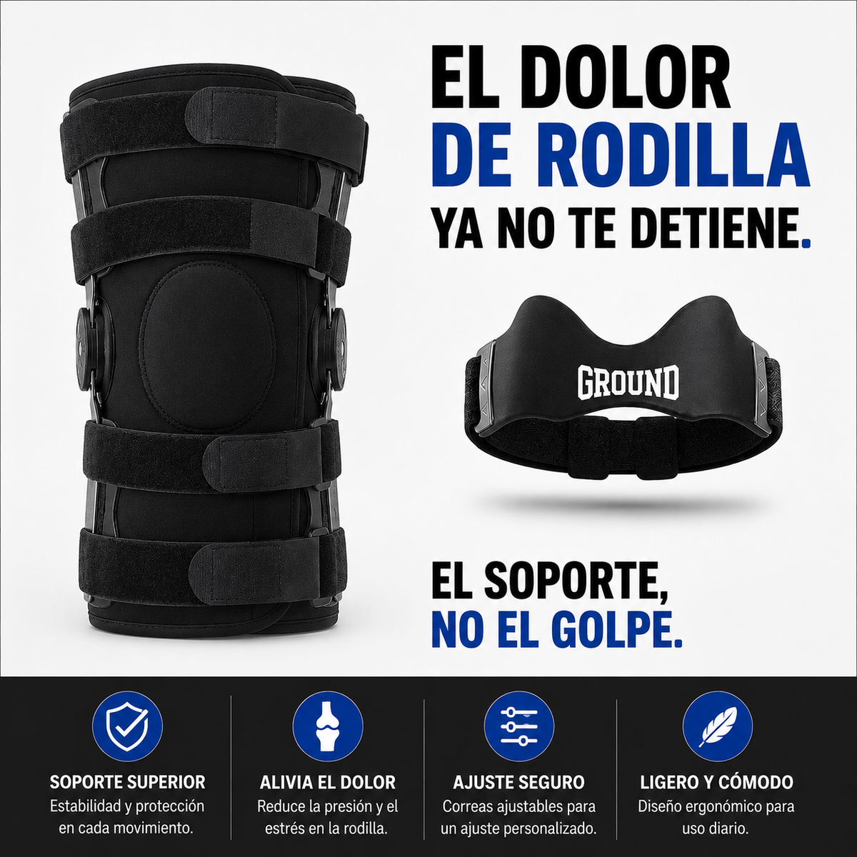 GROUND FLEX® | Rodillera de Soporte Articular