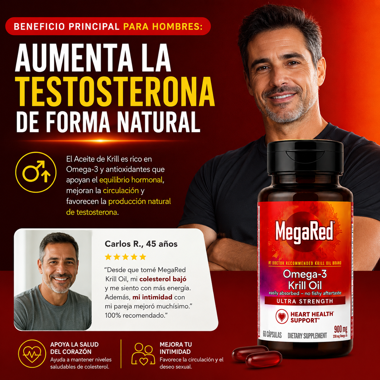 MegaRed Omega-3 Fish + Krill | Salud Cardiovascular y Articular